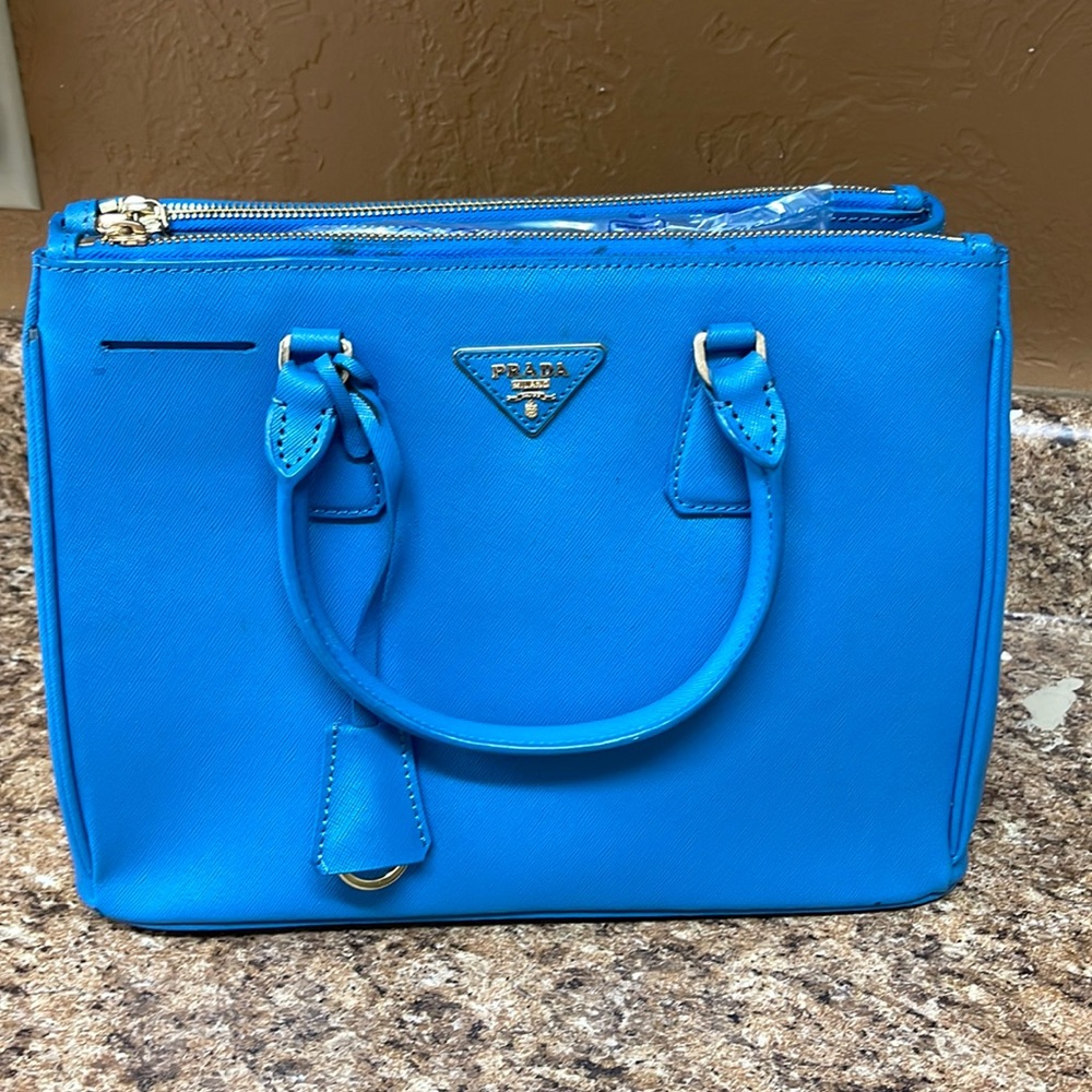 Beautiful  authentic blue Prada tote bag